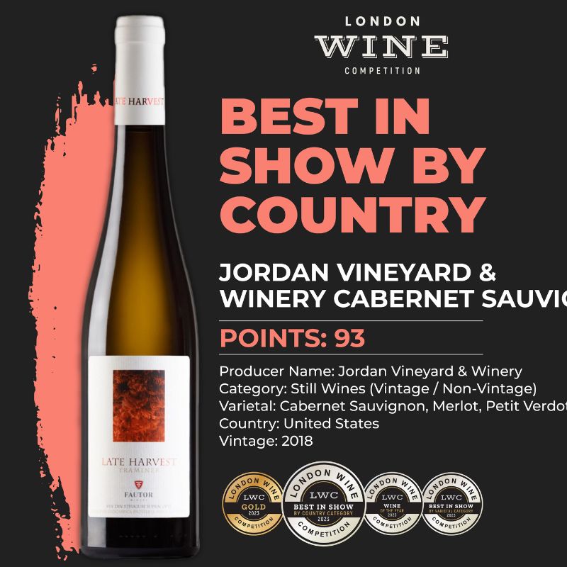 Best Wine Of The Year: 2019 Late Harvest Traminer by Fautor SRL