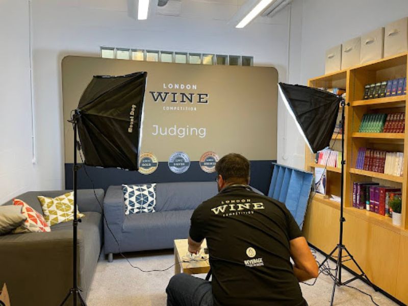A behind the scene interview room is being set up