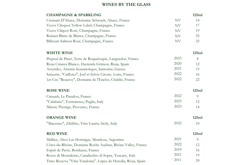 The Wine List